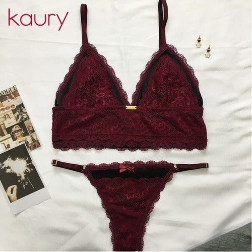 Conjunto De Lenceria Soutien Y Bombacha Kaury 7070