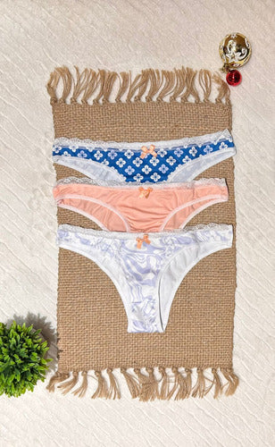 Bombacha Pack X 3 Bikini Microfibra Estampada Vintage 3018 Estampado Unico