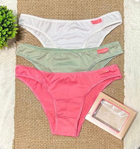 Bombacha Pack X3 Vedetina Microfibra Marcela Koury 11137 Surtido Unico