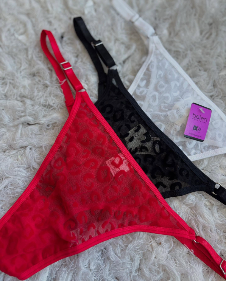 Pack X3 Colaless Regulables Con Detalles Print En Terciopelo Belen 1650