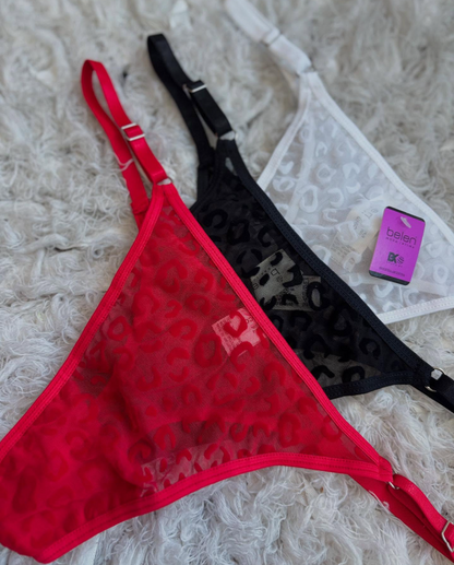 Pack X3 Colaless Regulables Con Detalles Print En Terciopelo Belen 1650