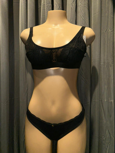 Conjunto De Lenceria Soutien Y Bombacha Kaury 8150