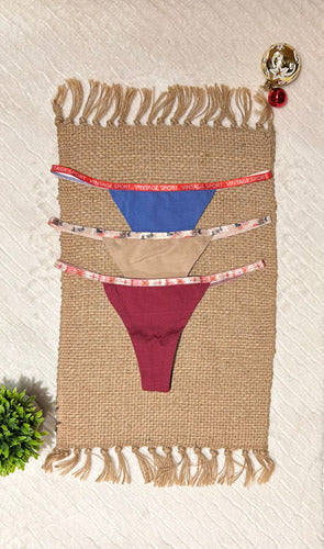 Bombacha Pack X 3 Colaless Algodon Liso Vintage 4076 Surtido Unico