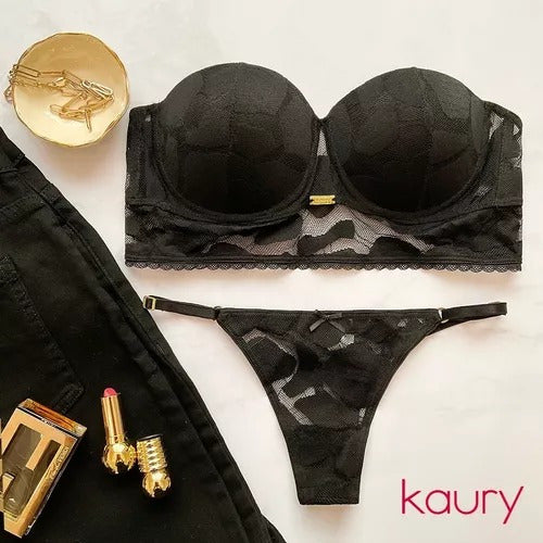 Conjunto De Lenceria Soutien Y Bombacha Kaury 8140