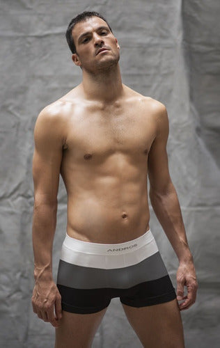 Boxer Hombre Microfibra Franjas Color Andros 5232