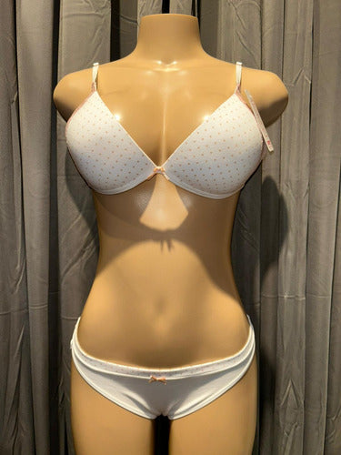 Conjunto De Lenceria Soutien Y Bombacha Algodon Kaury 8134