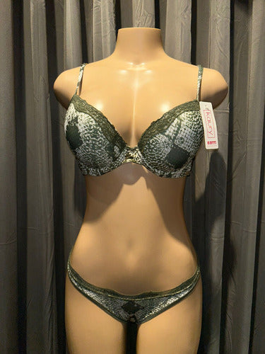 Conjunto De Lenceria Soutien Y Bombacha Microfibr Kaury 8132