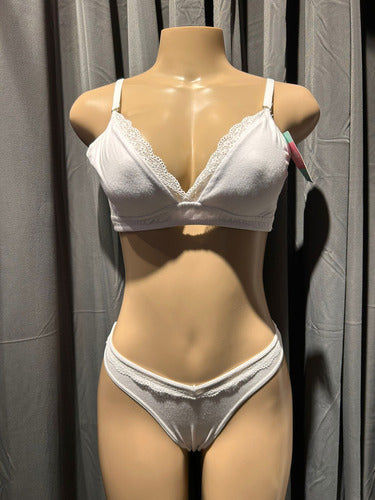 Conjunto Triangulo Y Less De Algodón Y Lycra Zailu 5608