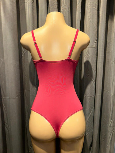 Body De Microfibra Y Puntilla Con Aro Kaury 8181 Fresa Puntilla