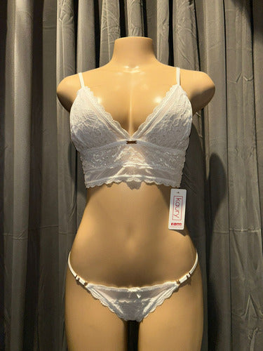 Conjunto De Lenceria Soutien Y Bombacha Kaury 7070