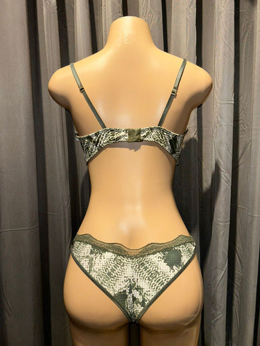 Conjunto De Lenceria Soutien Y Bombacha Microfibr Kaury 8132