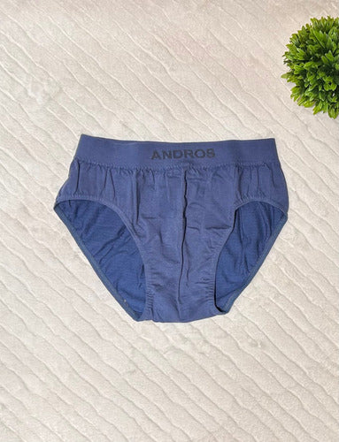 Slip Hombre Microfibra Algodon Liso Andros 5014