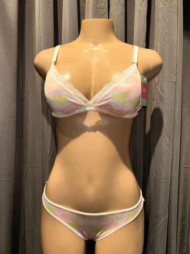 Conjunto Triangulo Y Less Microfibra Estampada Zailu 5586