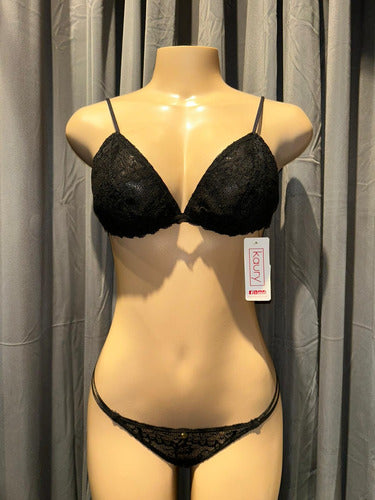 Conjunto De Lenceria Soutien Y Bombacha Kaury 8163