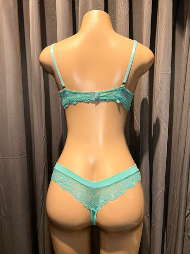 Conjunto Lenceria Soutien Y Bombacha Microfibra Kaury 4710