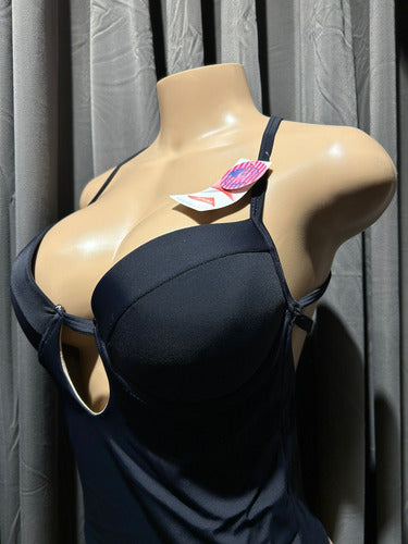 Malla Entera Soft Con Push Up Natubel 12026 Negro
