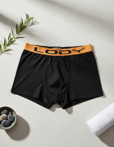 Boxer Hombre Clásico Liso Algodón Lody Men Art 742 Negro