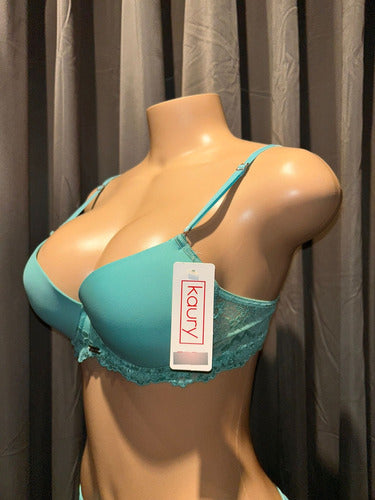 Conjunto Lenceria Soutien Y Bombacha Microfibra Kaury 4710