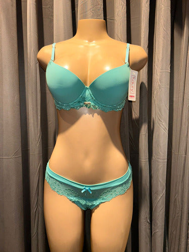 Conjunto Lenceria Soutien Y Bombacha Microfibra Kaury 4710
