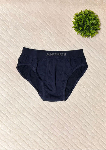 Slip Hombre Microfibra Algodon Liso Andros 5014