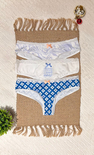 Bombacha Pack X 3 Coulotteless Microfibra Vintage 2018 Estampado Unico