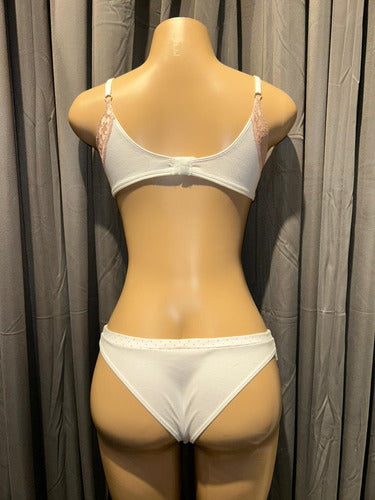 Conjunto De Lenceria Soutien Y Bombacha Algodon Kaury 8134