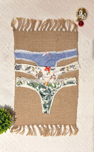 Bombacha Pack X 3 Colaless Microfibra Estampada Vintage 4002 Estampado Unico