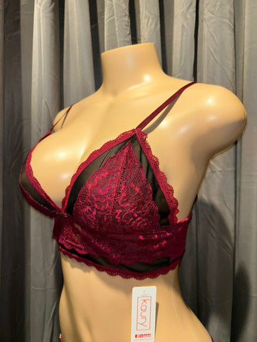 Conjunto De Lenceria Soutien Y Bombacha Kaury 7070