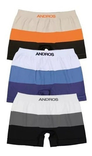 Boxer Hombre Microfibra Franjas Color Andros 5232