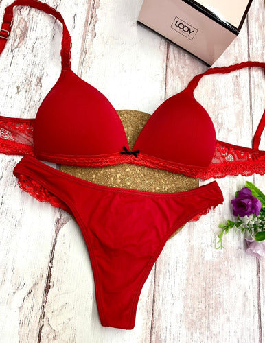 Conjunto De Lenceria Soutien Y Bombacha Lody 5109