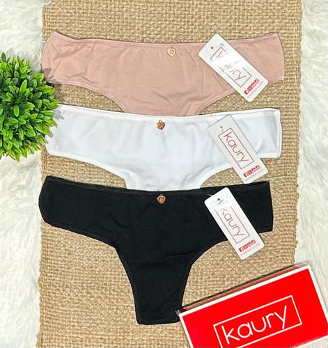 Bombacha Pack X3 Coulotte Less De Algodón Kaury 8158