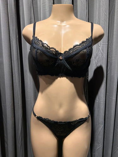 Conjunto De Lencería Con Puntilla Y Aro Kaury 8204