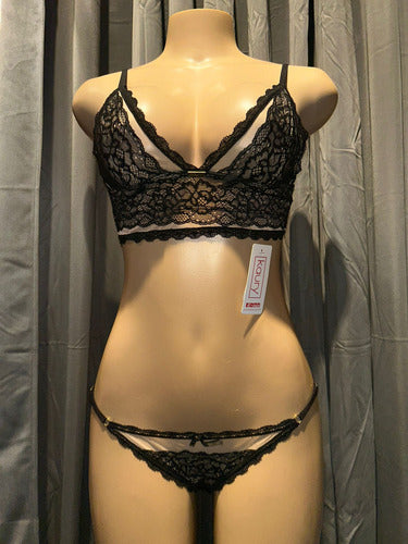 Conjunto De Lenceria Soutien Y Bombacha Kaury 7070