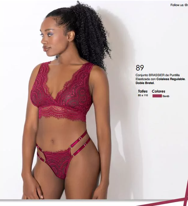 Conjunto De Lenceria Brassier Y Bombacha Colaless Natubel 89