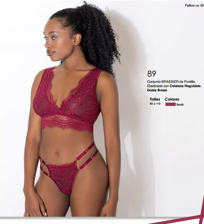 Conjunto De Lenceria Brassier Y Bombacha Colaless Natubel 89
