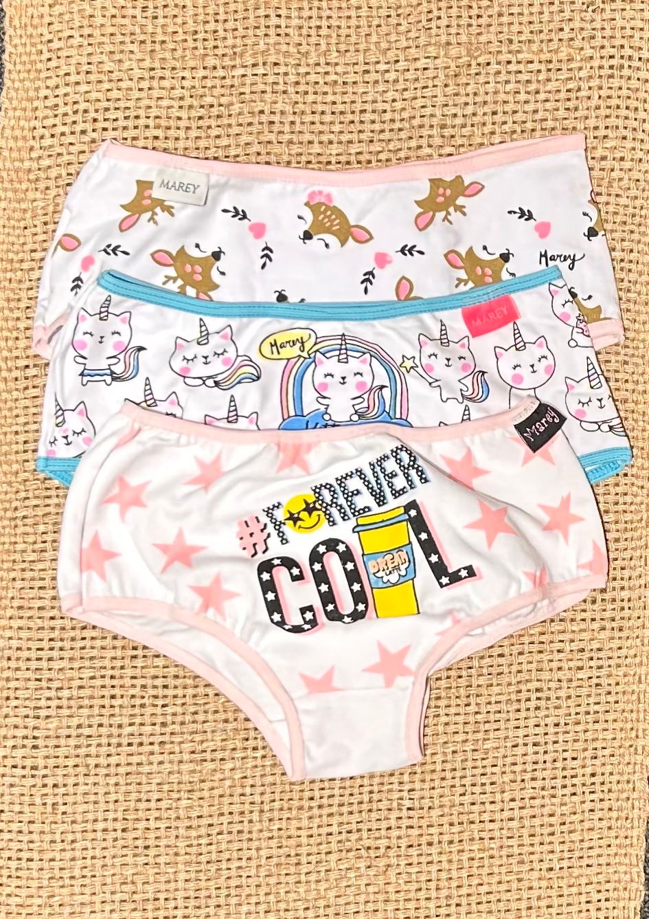 Bombachas De Niña De Algodón Con Diseños Pack X3 Marey 52