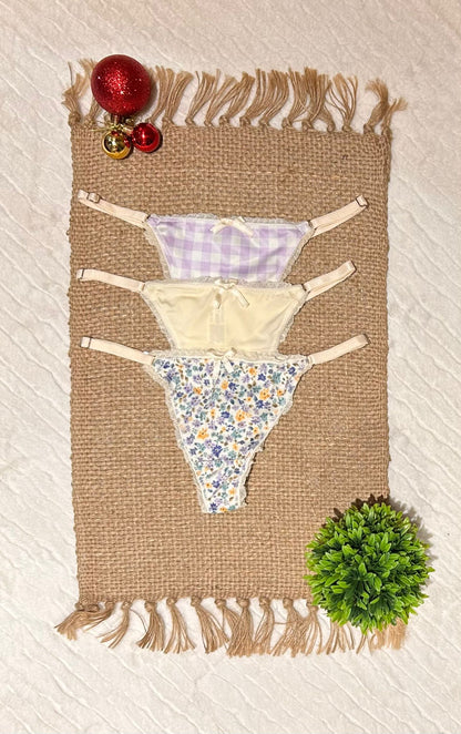 Bombacha Pack X 3 Colaless Microfibra Estampada Vintage 4409
