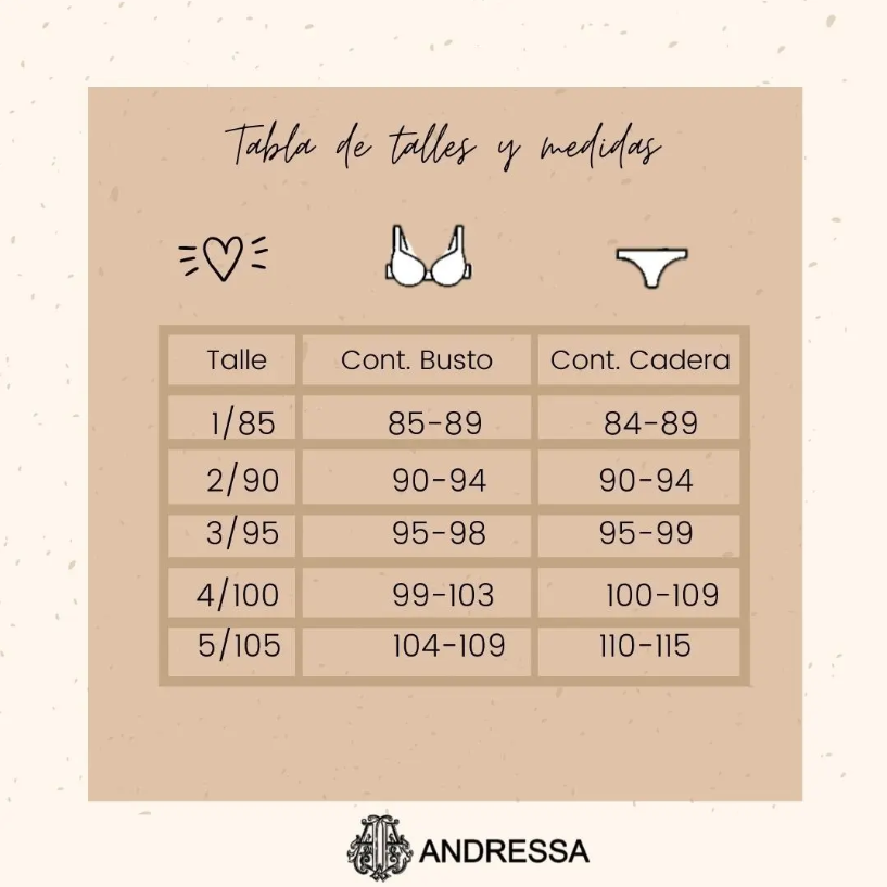 Malla Bikini 2 Piezas Triangulo Y Cola Less Andressa 21020