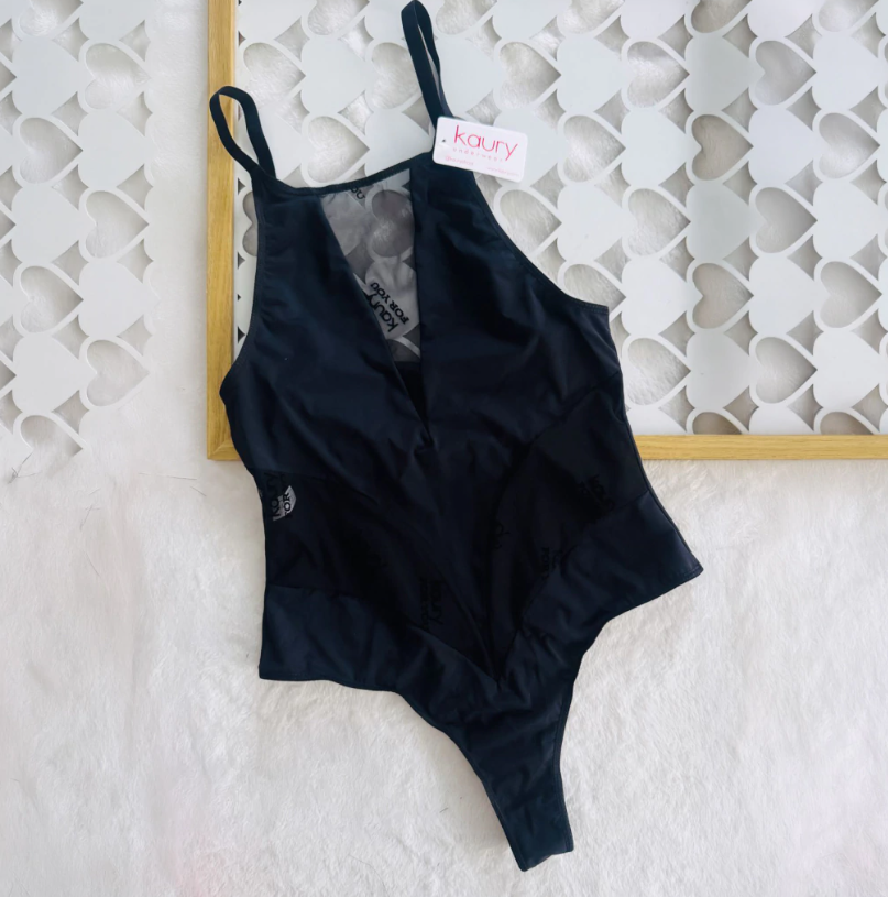 Body Colaless de Microfibra y Tul Kaury 8243