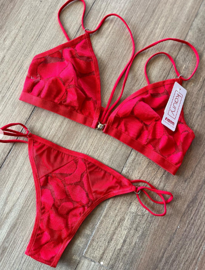 Conjunto De Lenceria Soutien Y Bombacha Kaury 8139