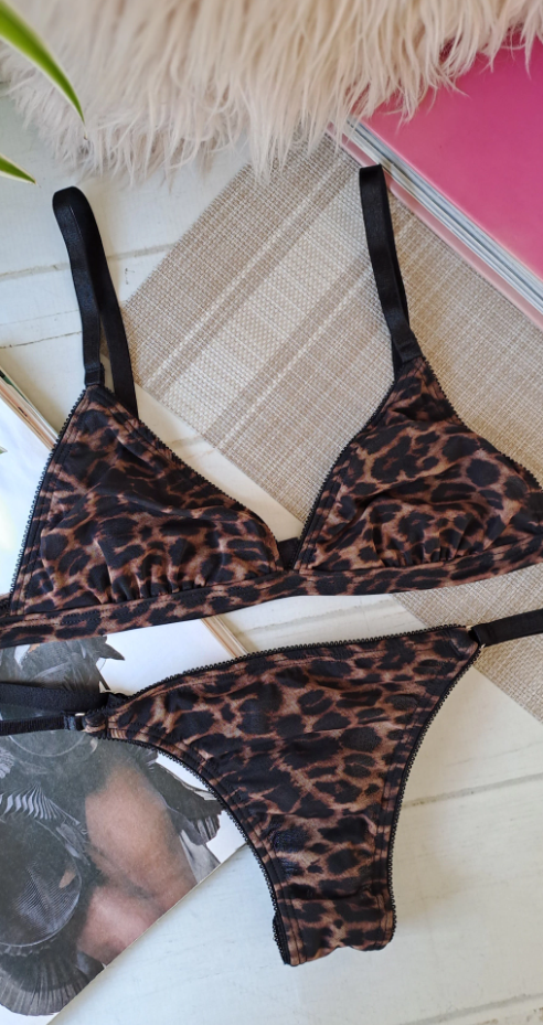 Conjunto De Lencería Animal Print Lody 5325
