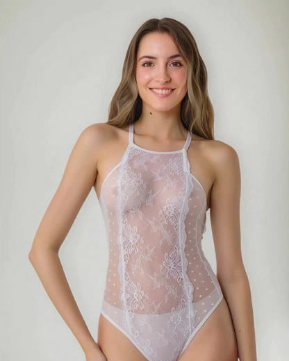 Lenceria Body De Puntilla Y Tul Lody 5253