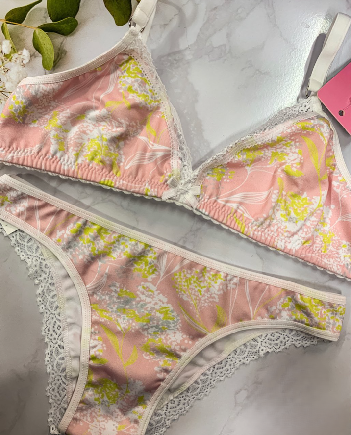 Conjunto Triangulo Y Less Microfibra Estampada Zailu 5586