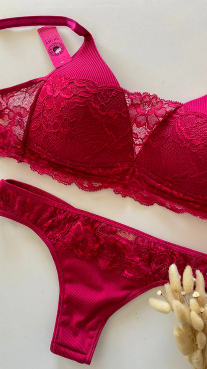 Conjunto De Lencería Morley Y Puntilla Sigry 5833