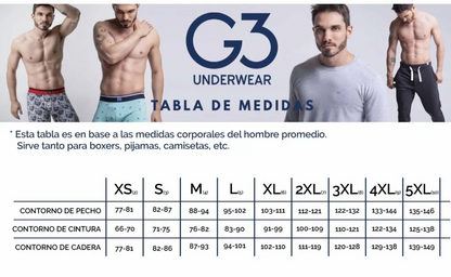 Calzoncillo Largo De Algodón Y Lycra G3 Underwear 3017