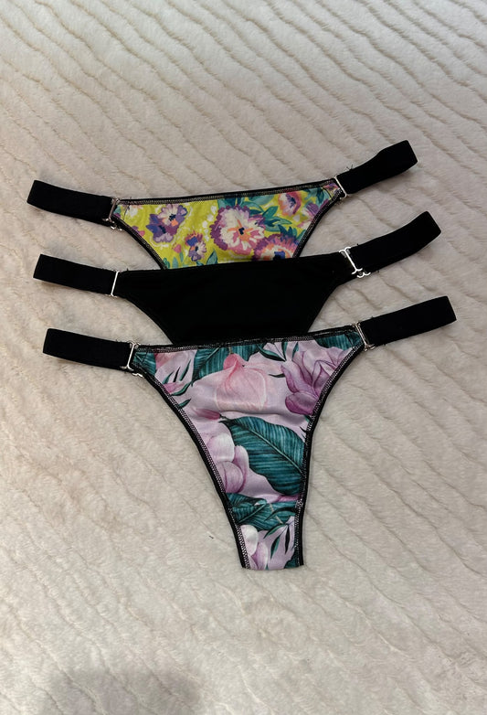 Bombacha Pack X 3 Colaless Microfibra Estampada Vintage 4025
